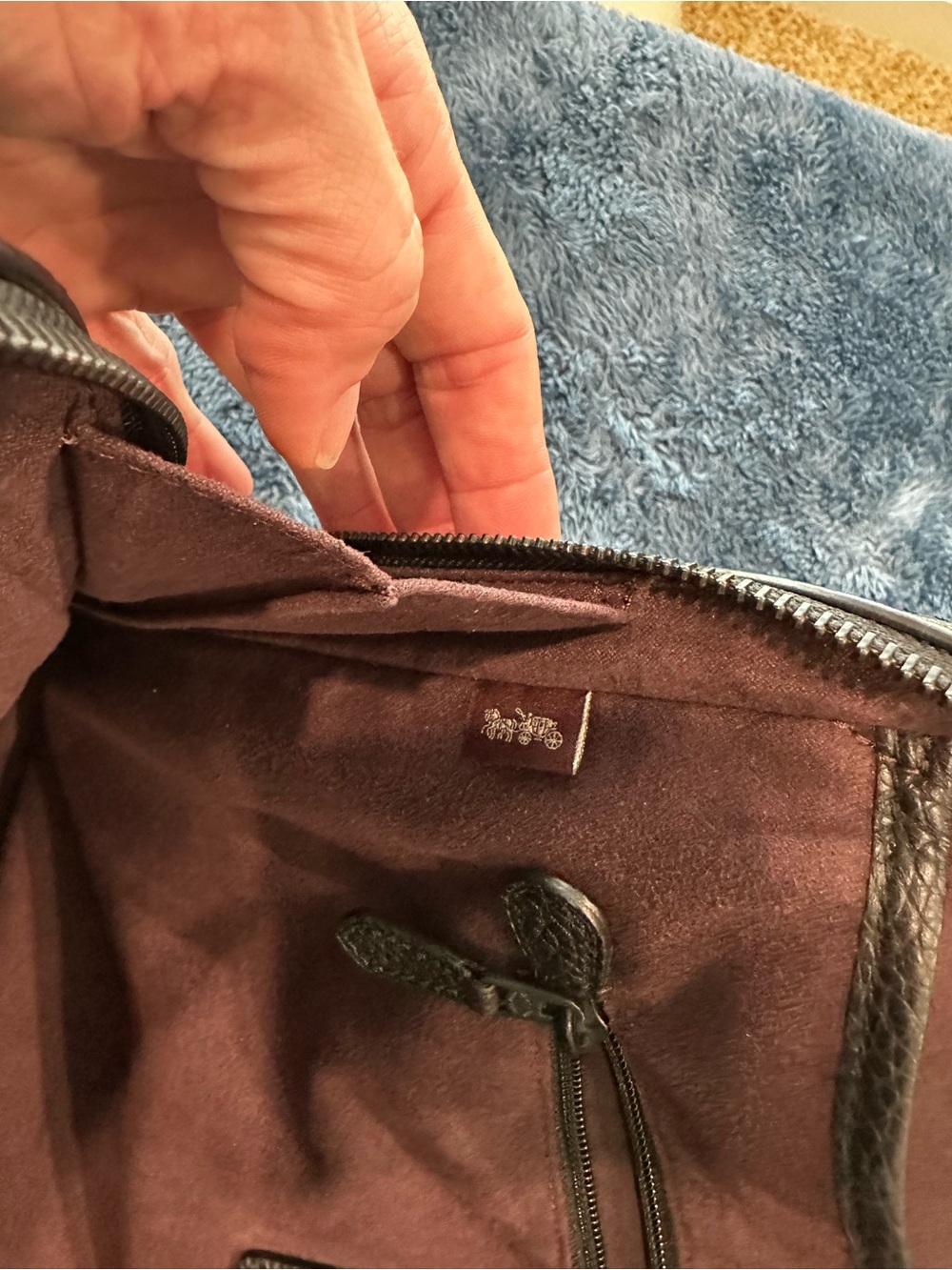 Coach Metropolitan Double Zip Leather Briefcase 23791 Brown Tan Laptop Bag - Picture 10 of 11